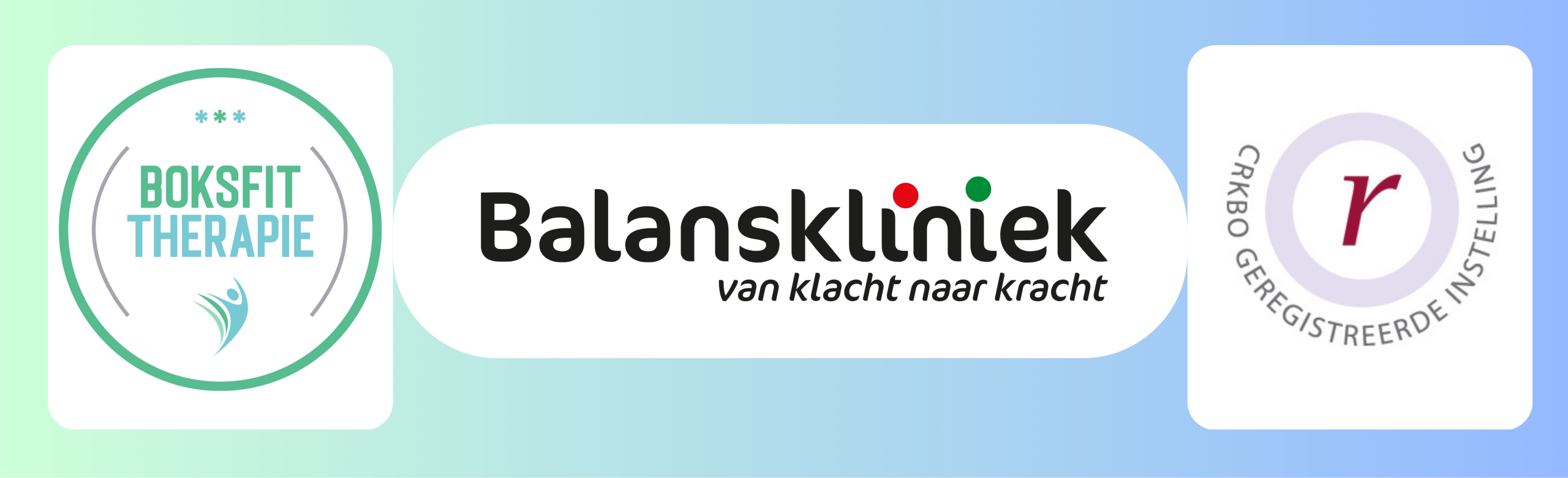 header met 3 logo boksfit therapie balanskliniek en crkbo